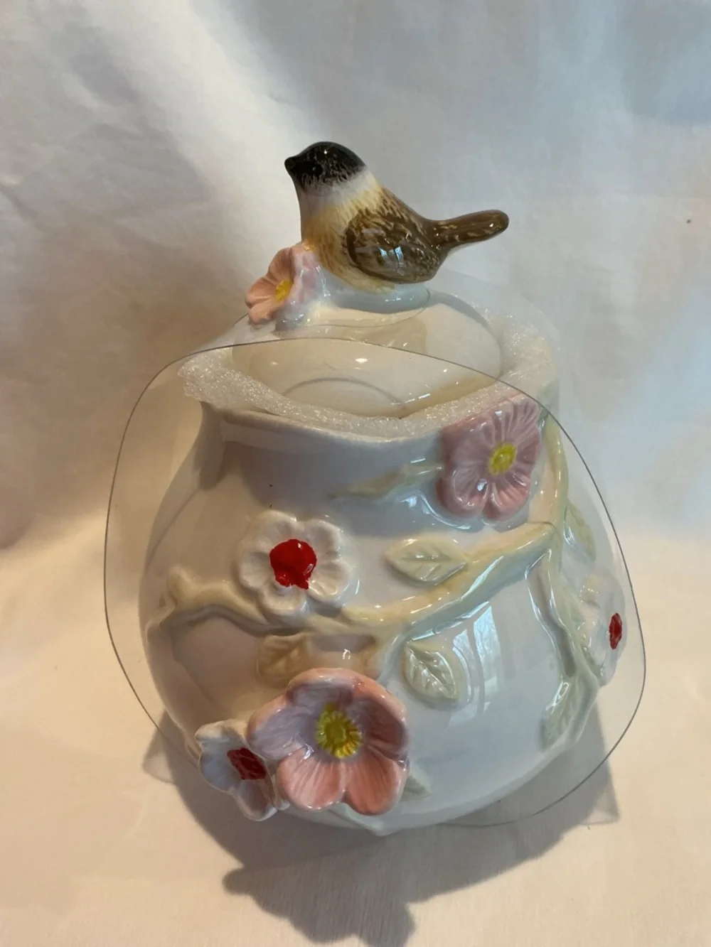 Bird and Flower Cream and Sugar Set